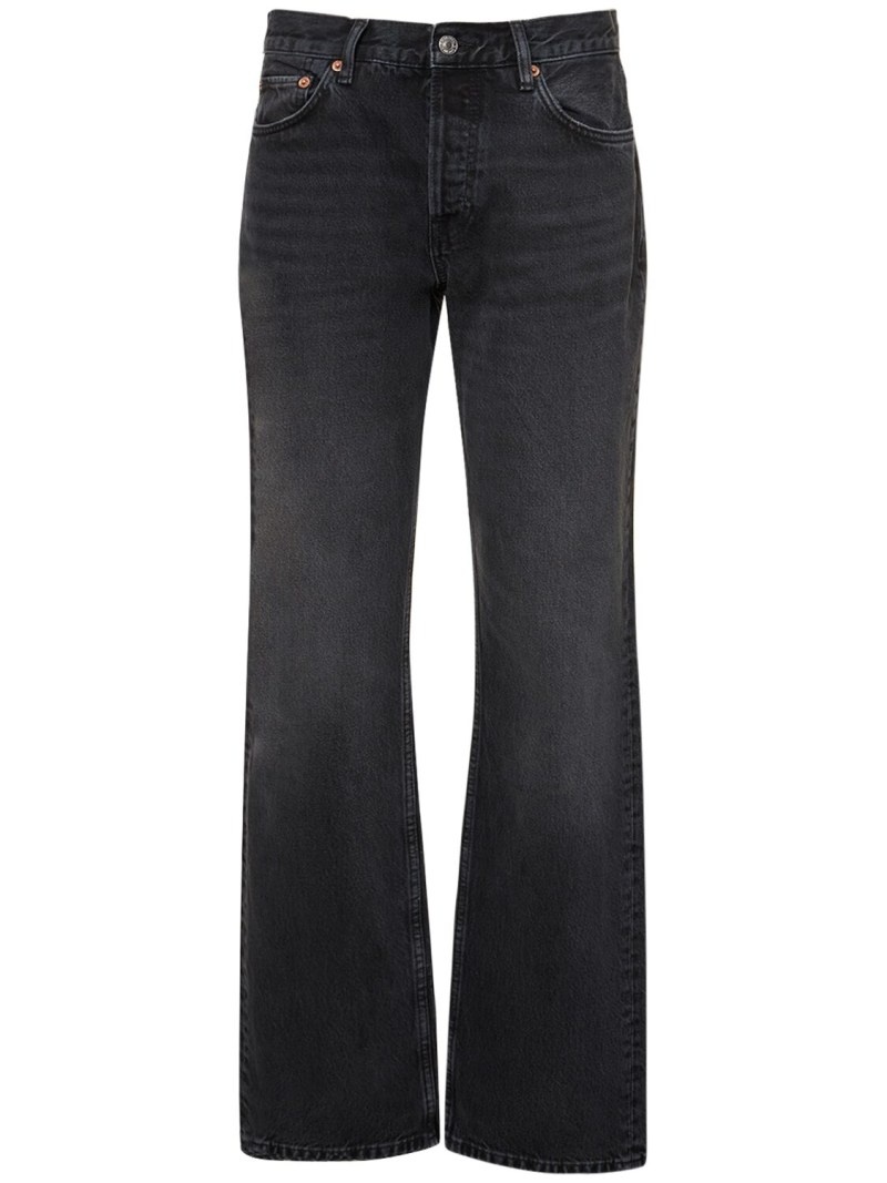 Easy straight cotton denim jeans - 1