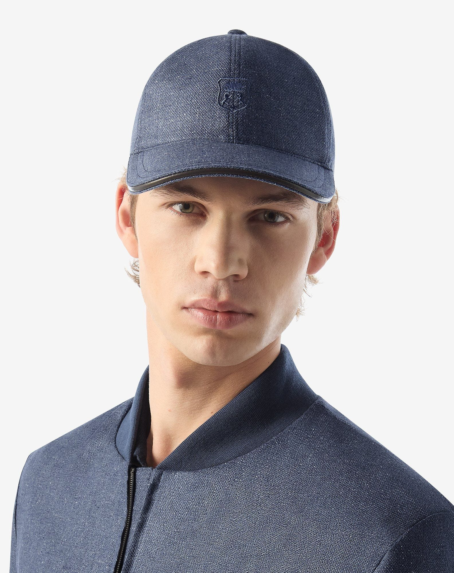 Blue silk and cashmere baseball cap - 2