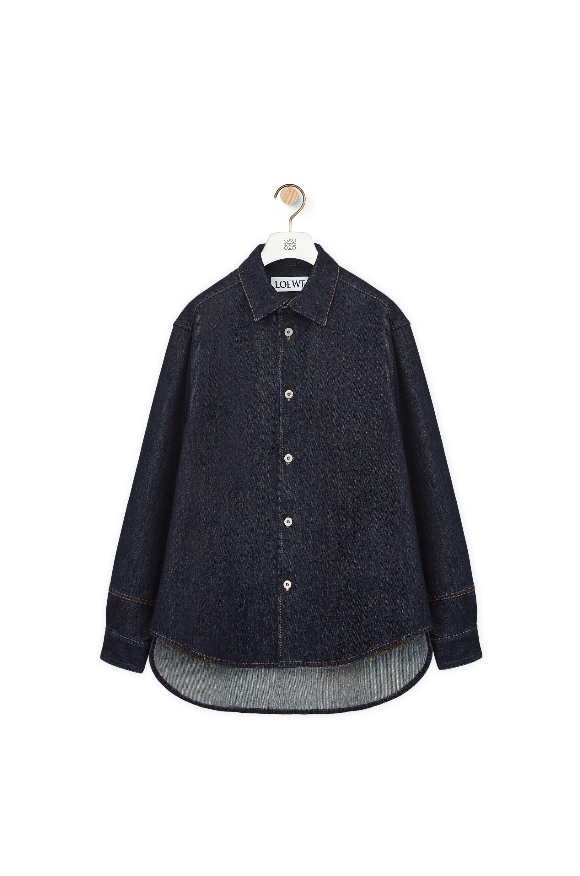 Trompe l'oeil overshirt in denim - 1