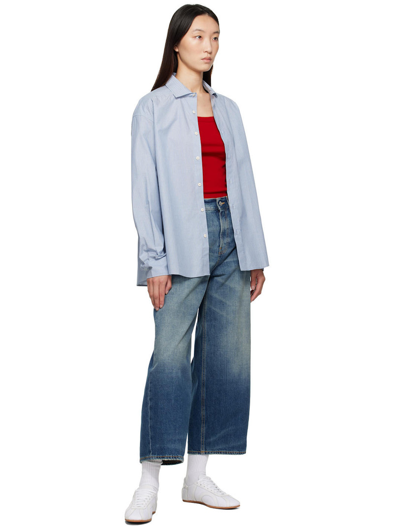 6397 Blue Cropped Roomy Jeans outlook