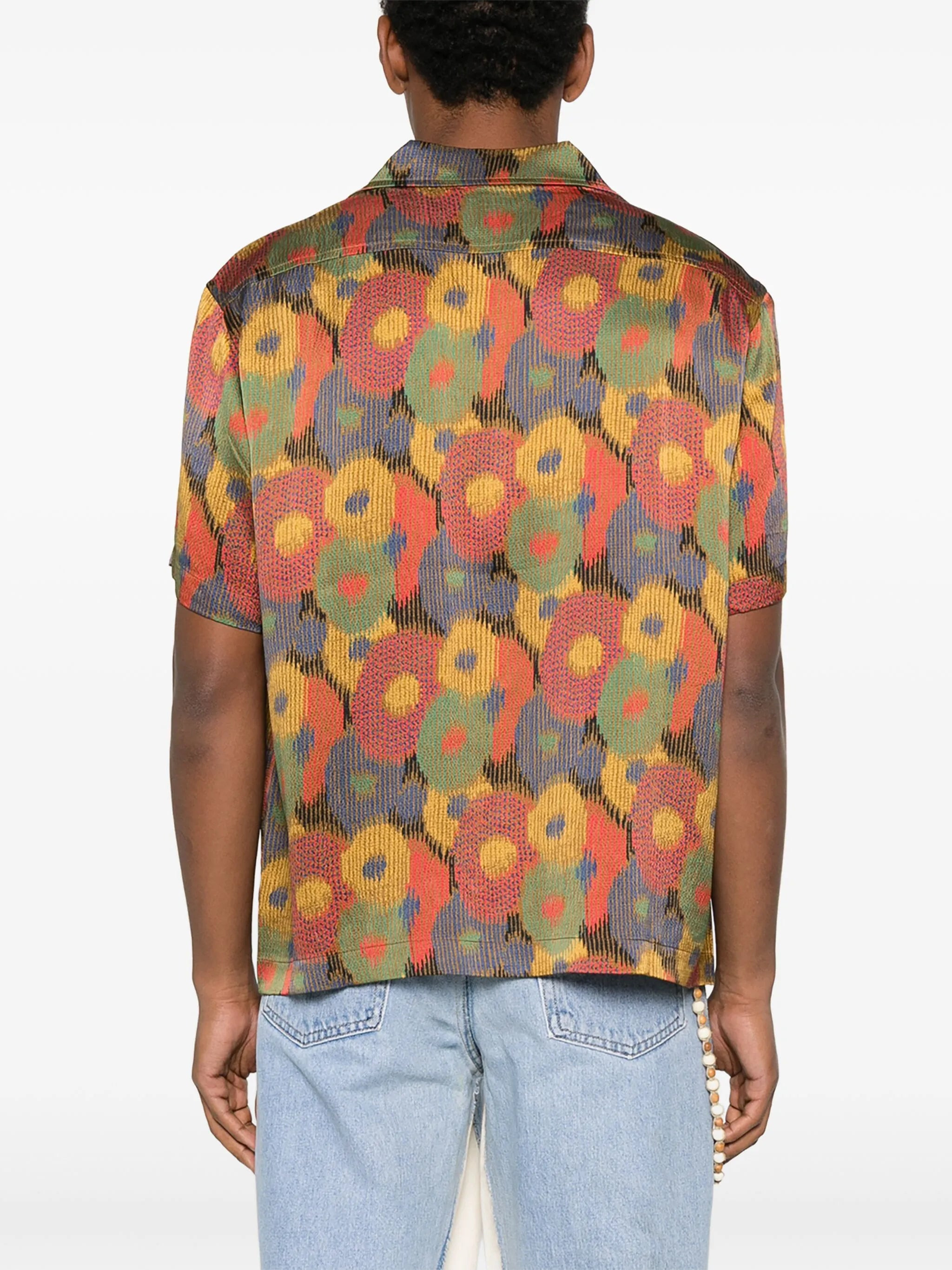 floral-print short-sleeve shirt - 4
