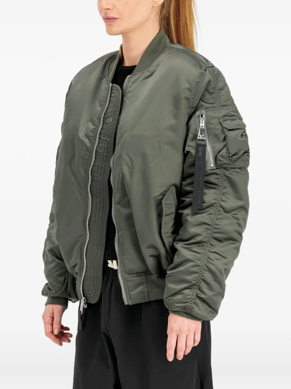 ruched bomber jacket - 1