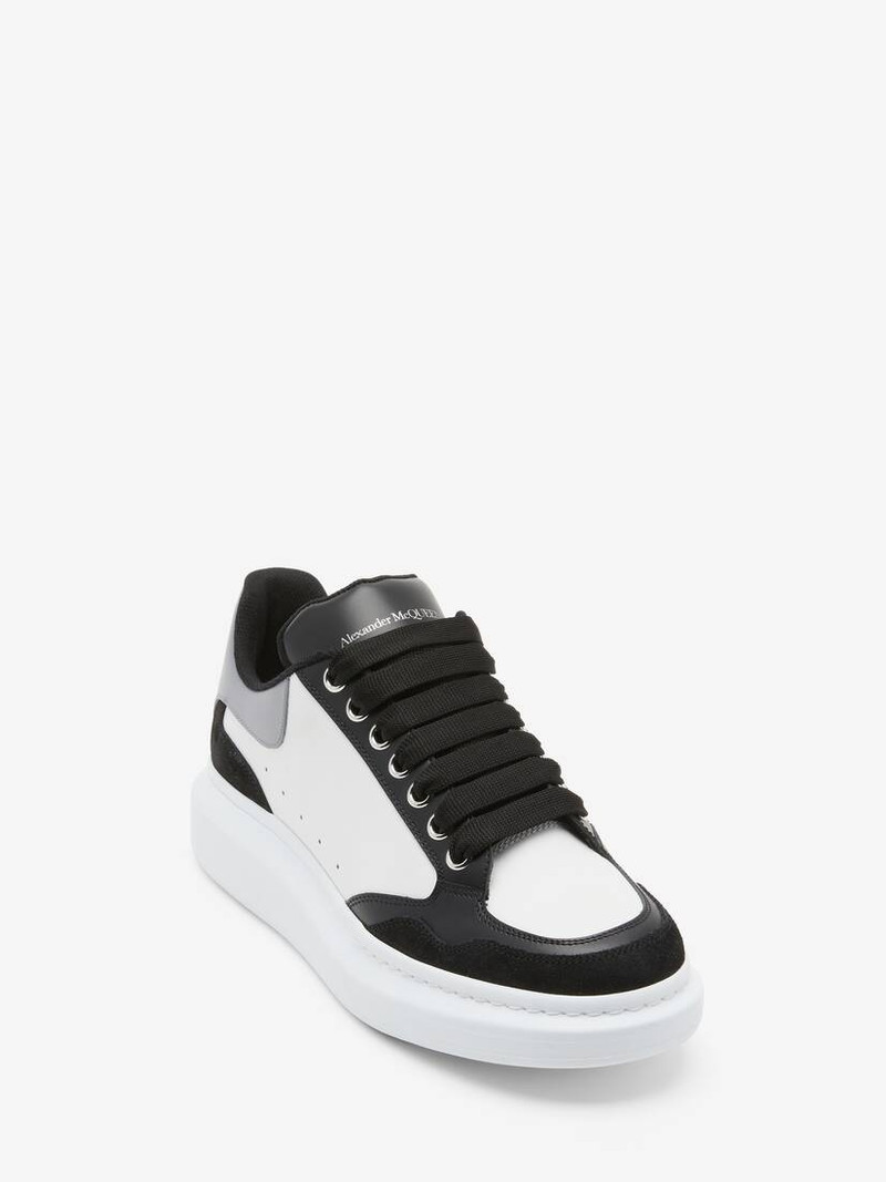 Alexander McQueen Men's Oversized Sneaker in Black/white/grey outlook