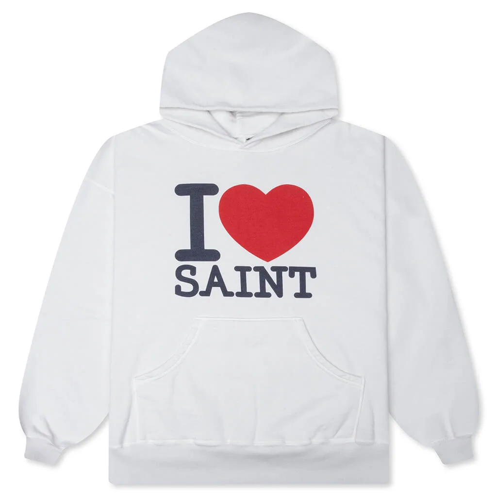 I LOVE SAINT HOODIE - WHITE - 1