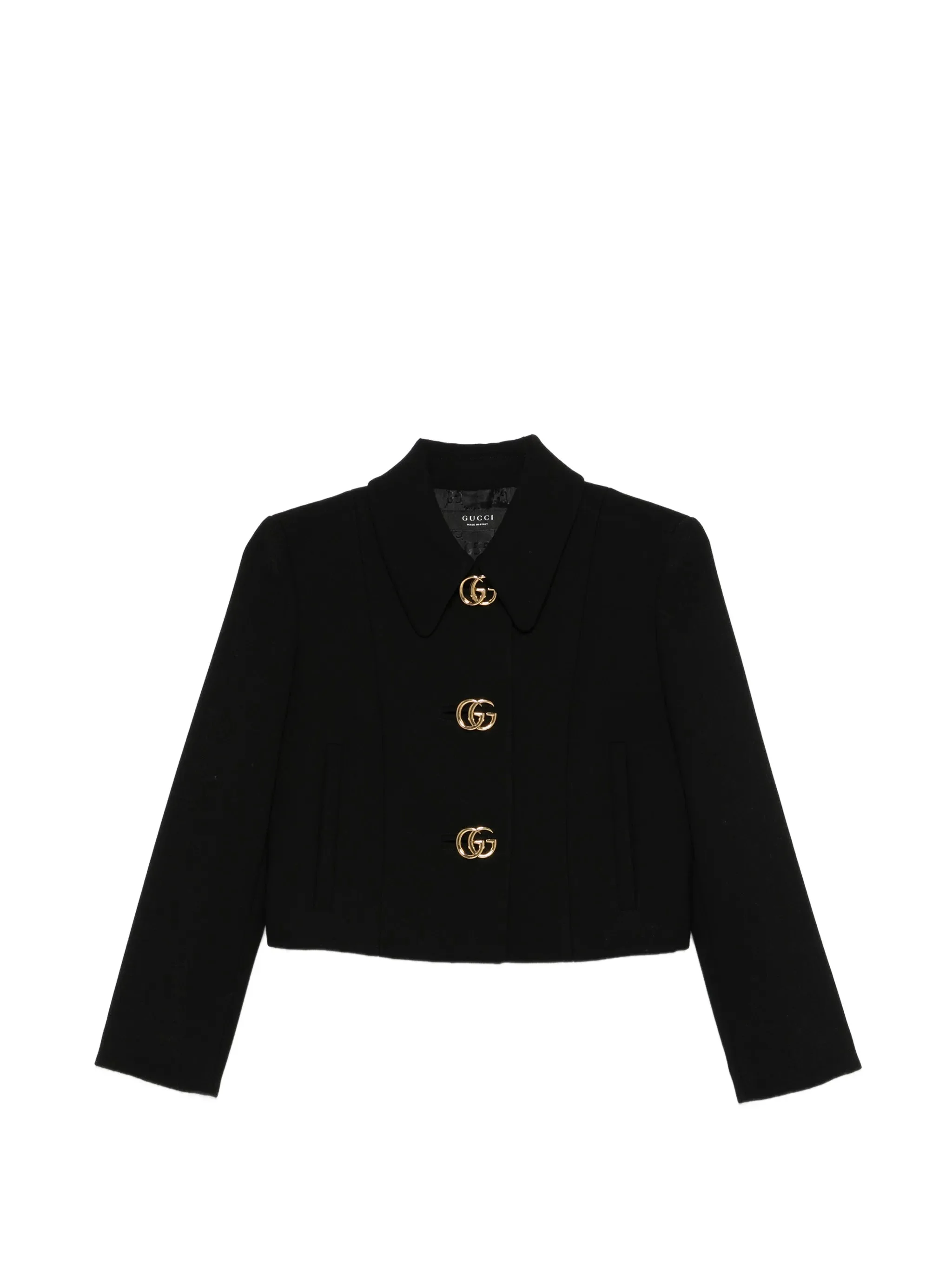 Gucci Logo-button Cropped Jacket - 1