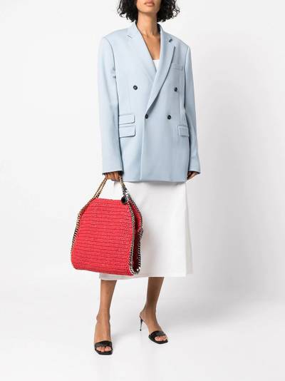 Stella McCartney Falabella raffia tote bag outlook