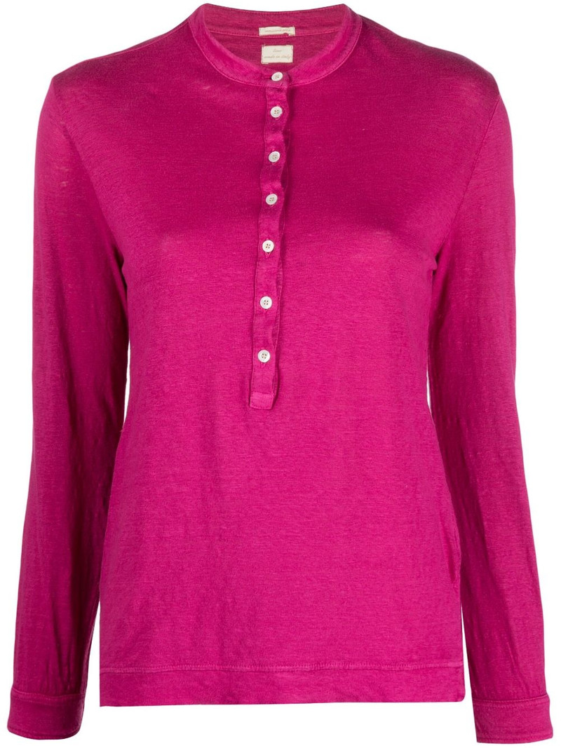 Java linen henley shirt 1