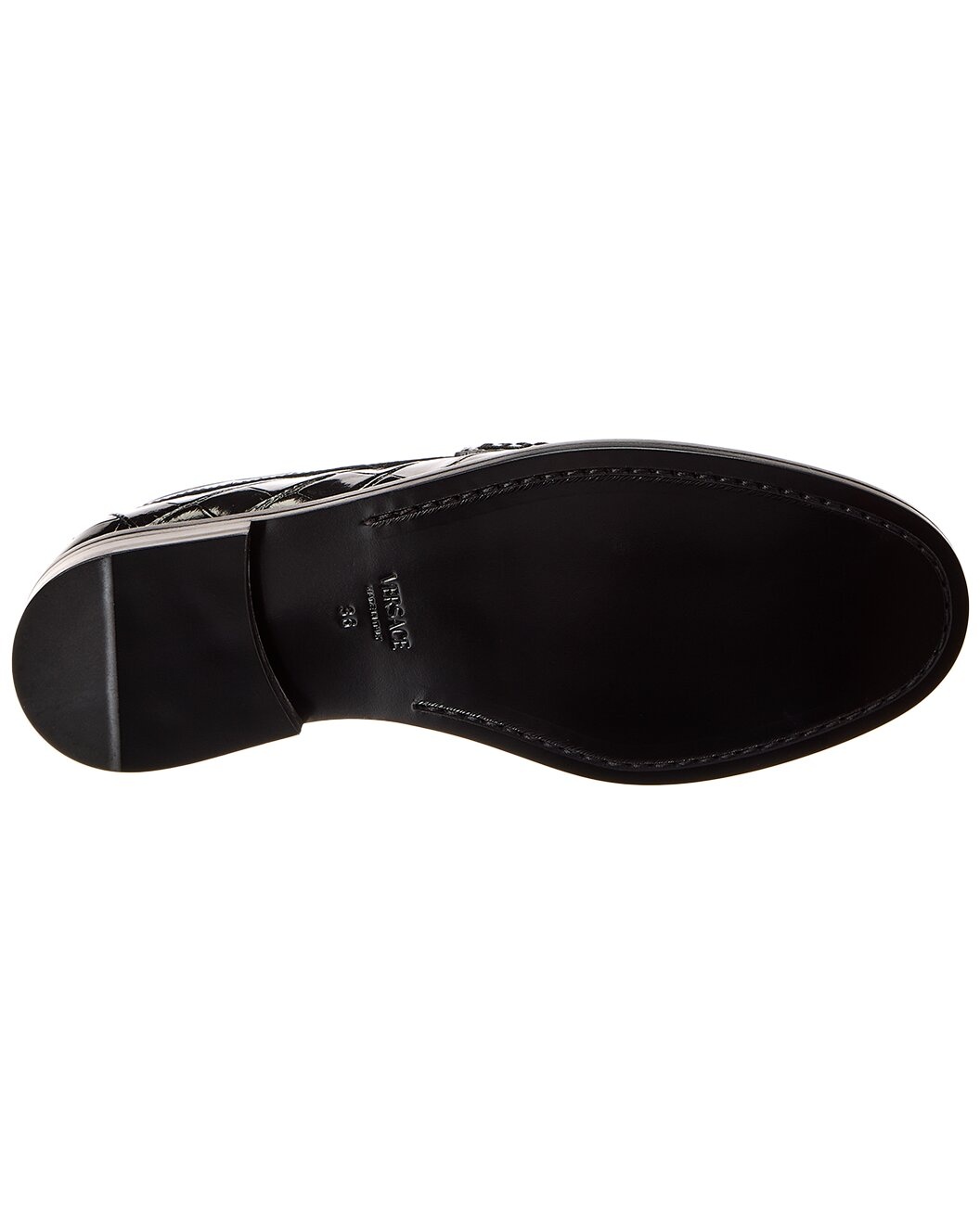Versace Croc-Embossed Leather Loafer - 4