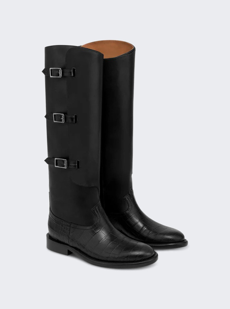 PARIS TEXAS Montana Buckle Boot Black outlook