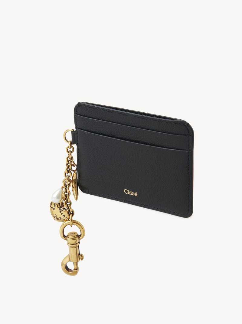 Chloé CHLOÉ CHARMS CARD HOLDER IN GRAINED LEATHER outlook