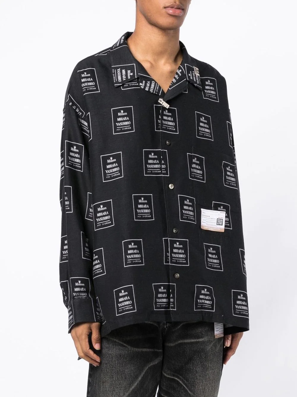 all-over logo-print shirt - 3