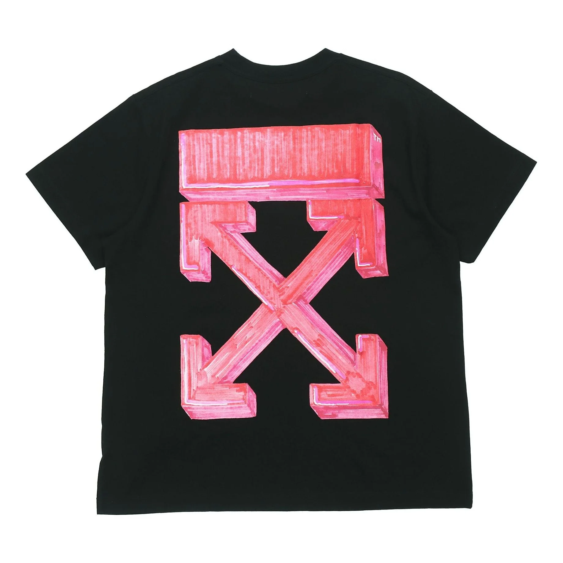 Off-White Back Arrow Large Short Sleeve Black OMAA038G20JER0041025 - 1