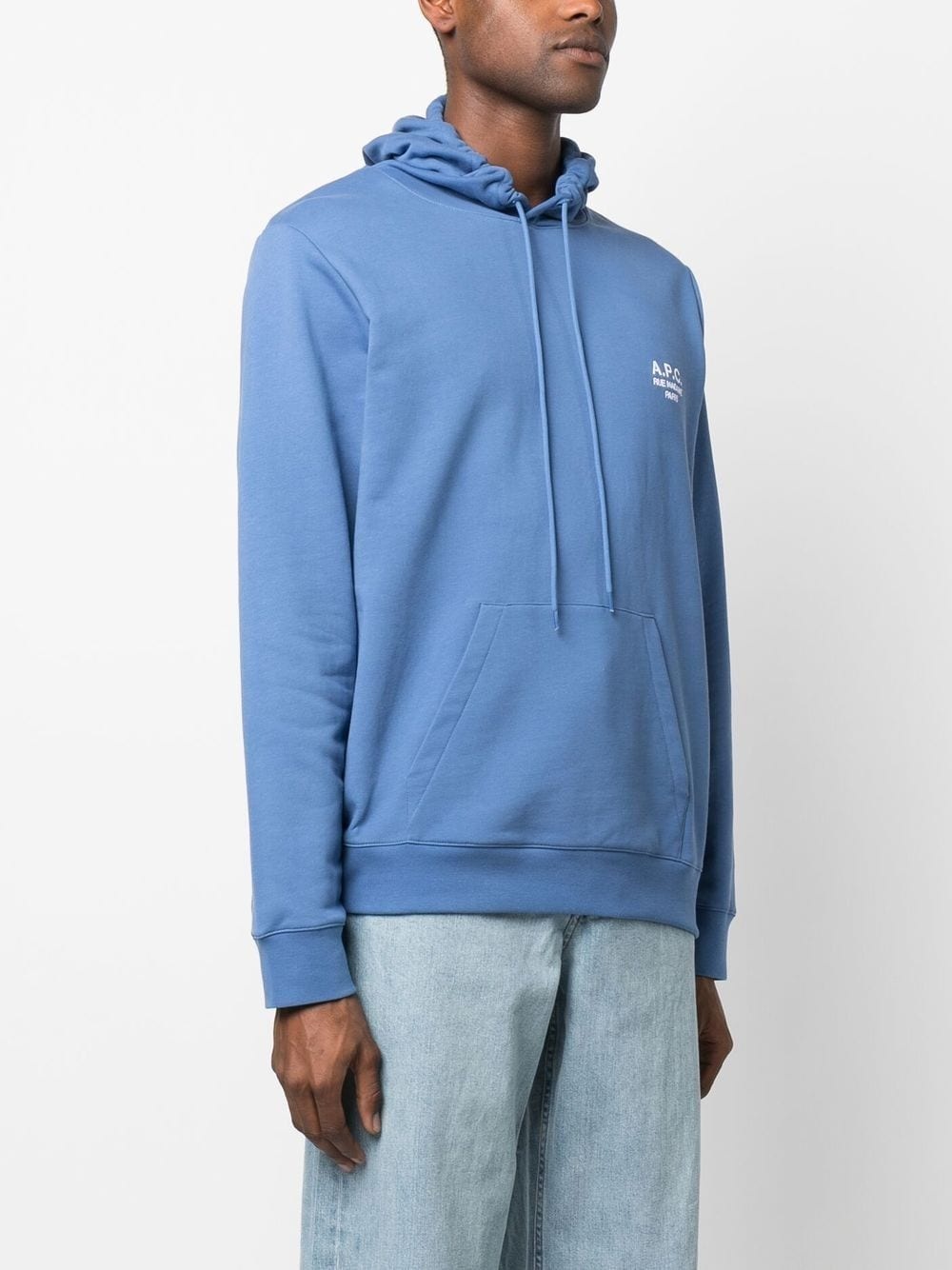 A.P.C. logo-print drawstring hoodie | REVERSIBLE