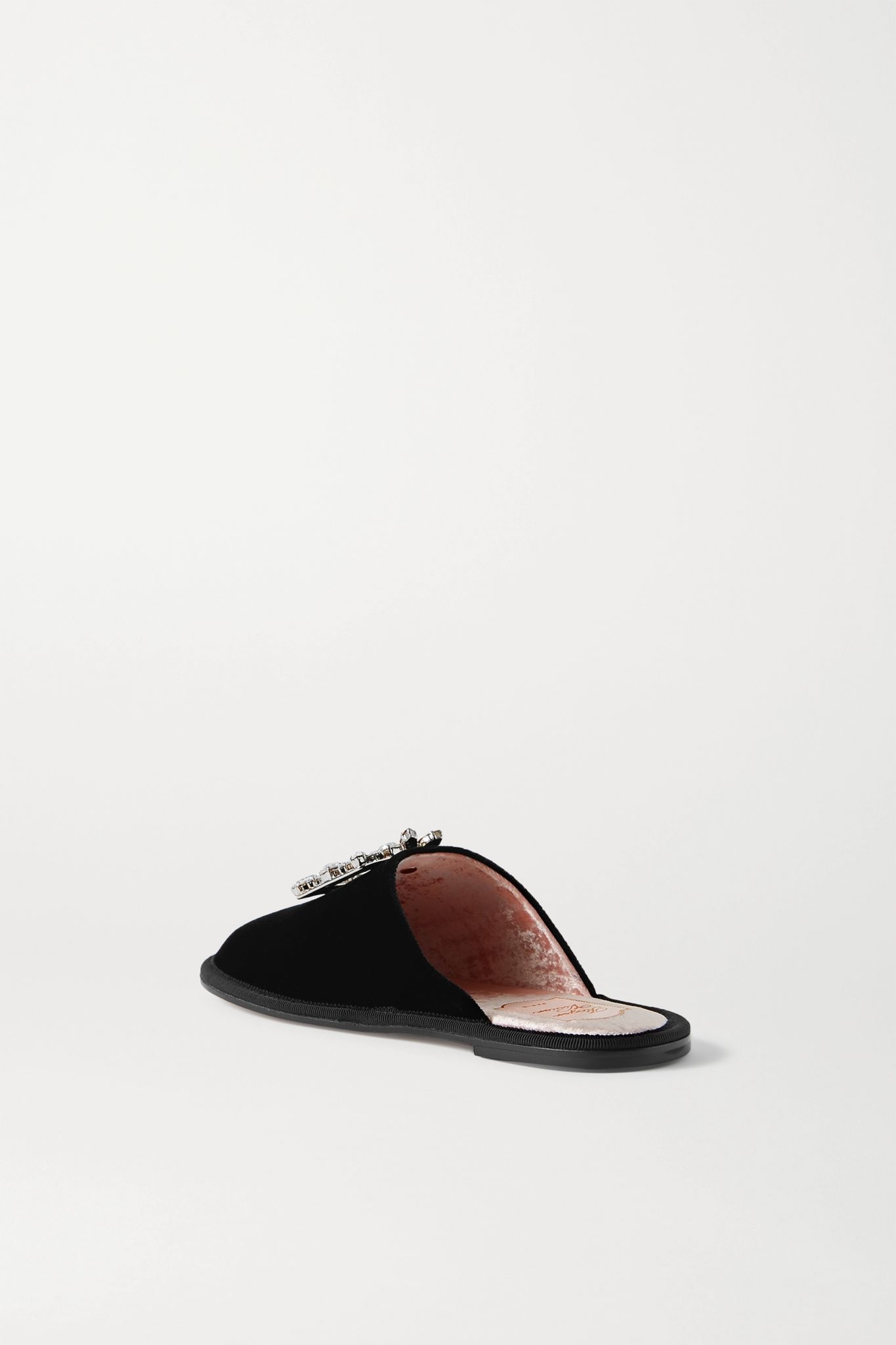 Hotel Vivier crystal-embellished velvet slippers - 3