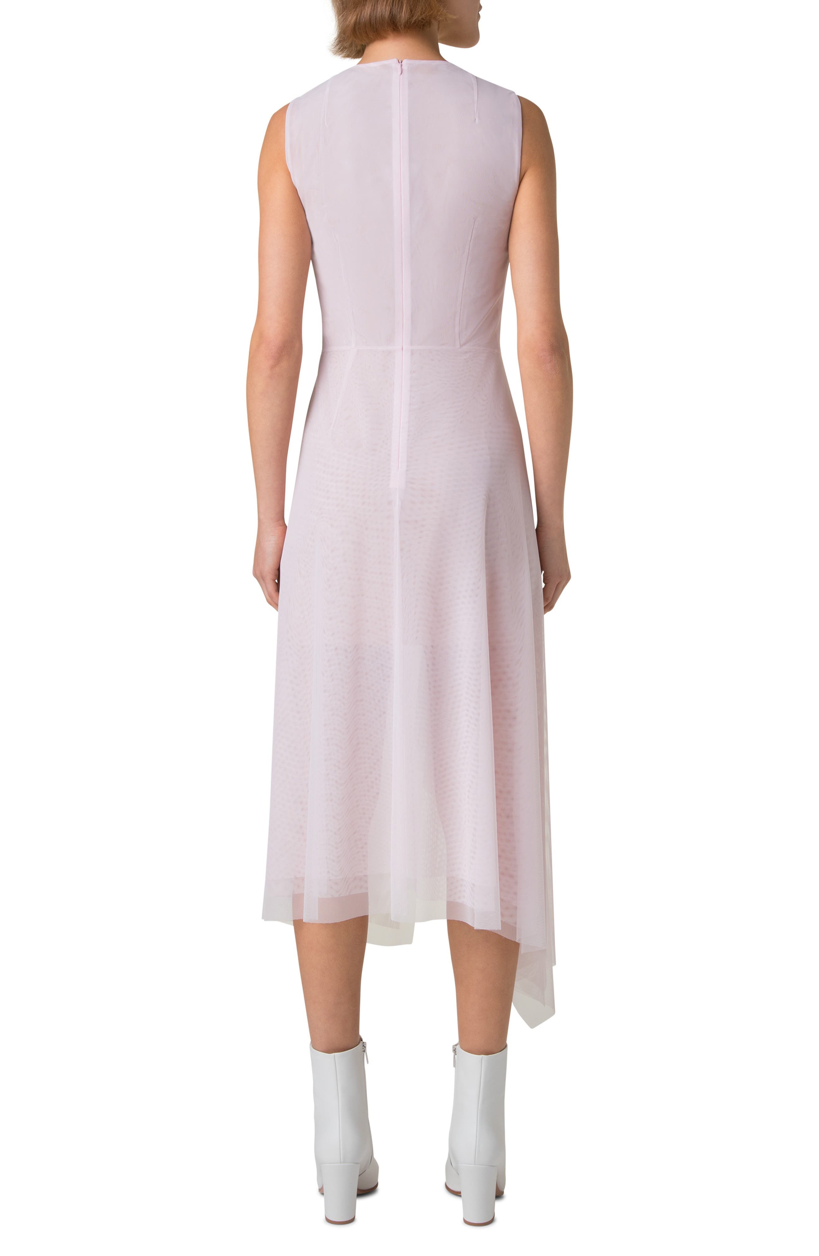 Akris Sleeveless Technical Tulle Dress in Blush at Nordstrom - 2