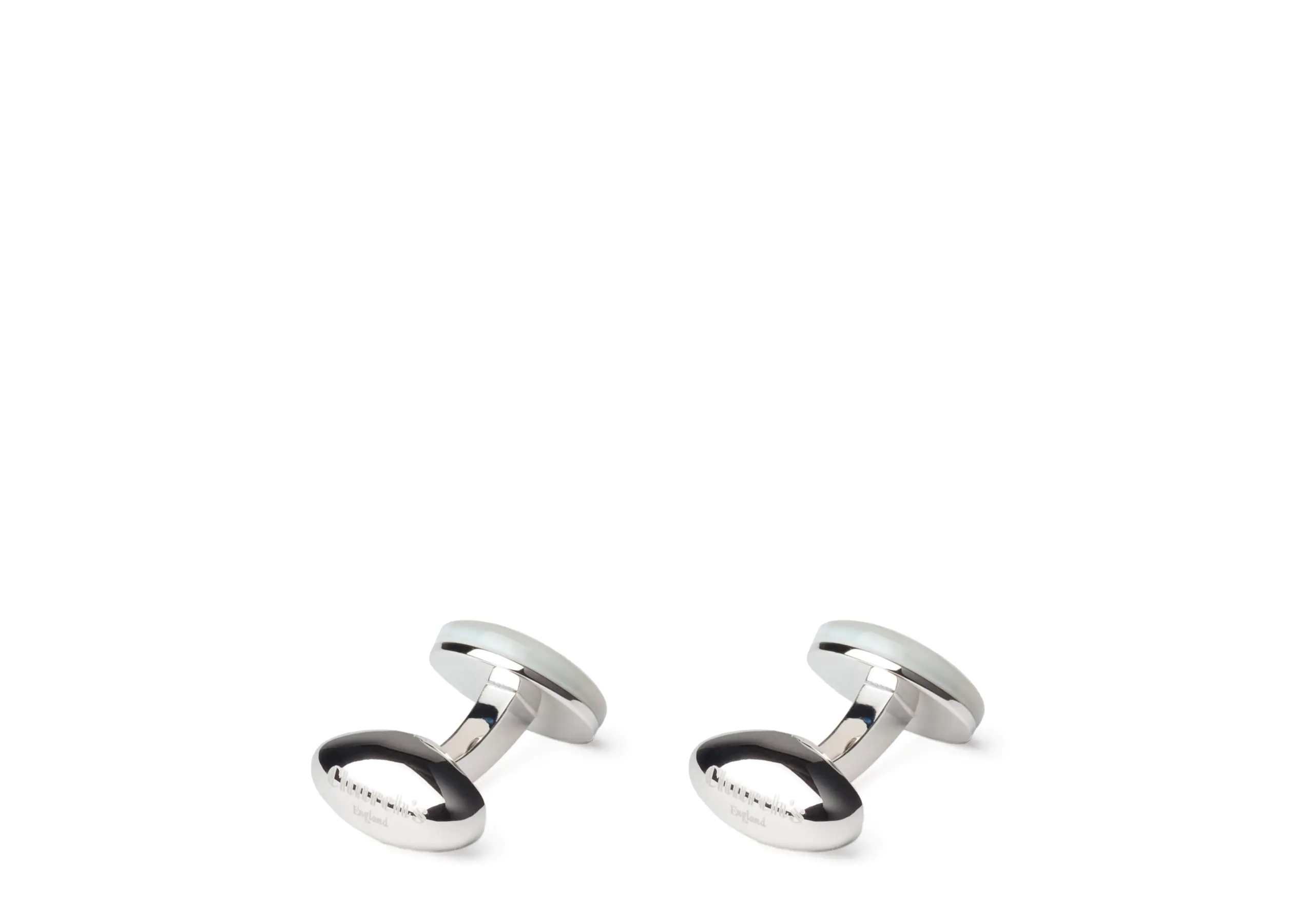 Crest cufflink
Haematite & Rhodium Plated Crest Black - 2