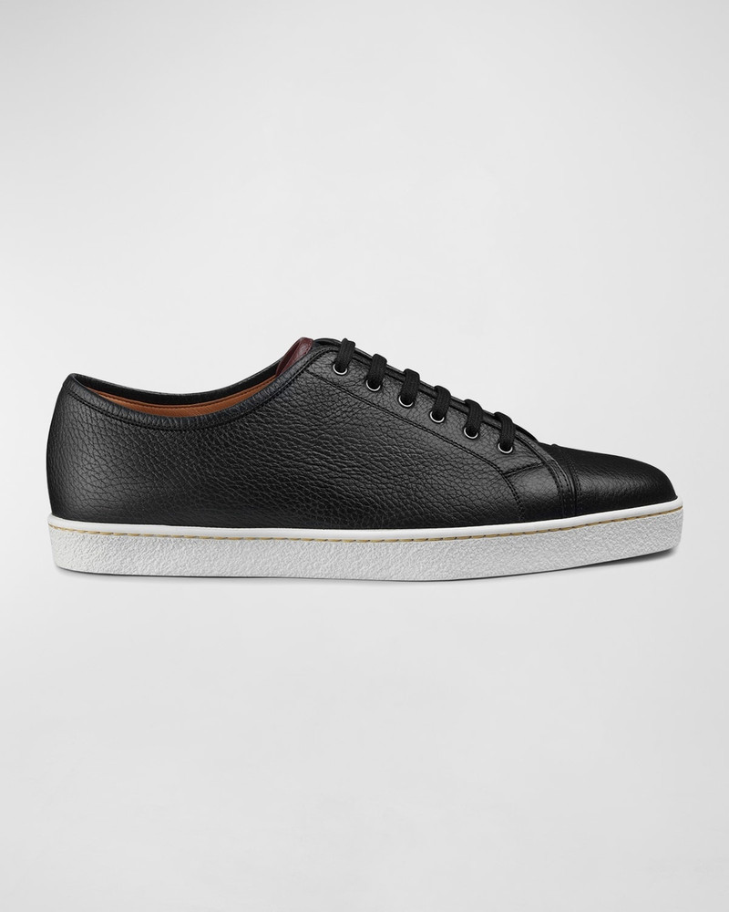 John Lobb Men's Textured Leather Low-Top Sneakers outlook