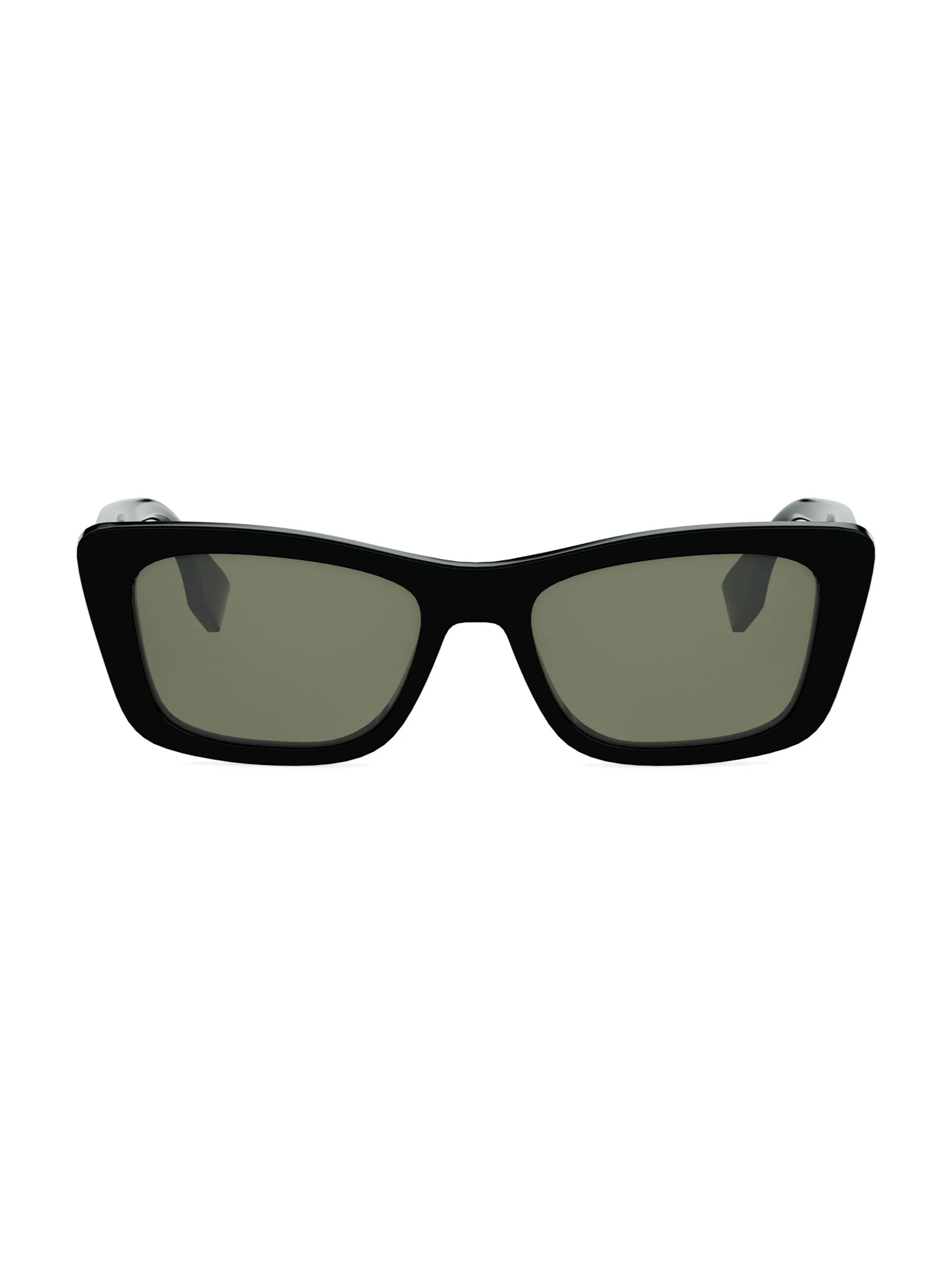 Women's Lettering 53MM Geometric Sunglasses - Shiny Black And Green - 1