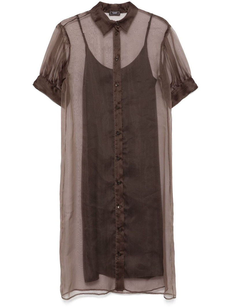 semi-sheer shirt dress 1
