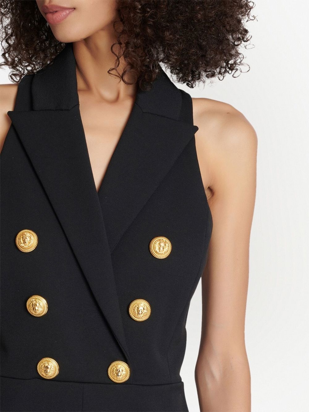 peak-lapels double-breasted playsuit - 4
