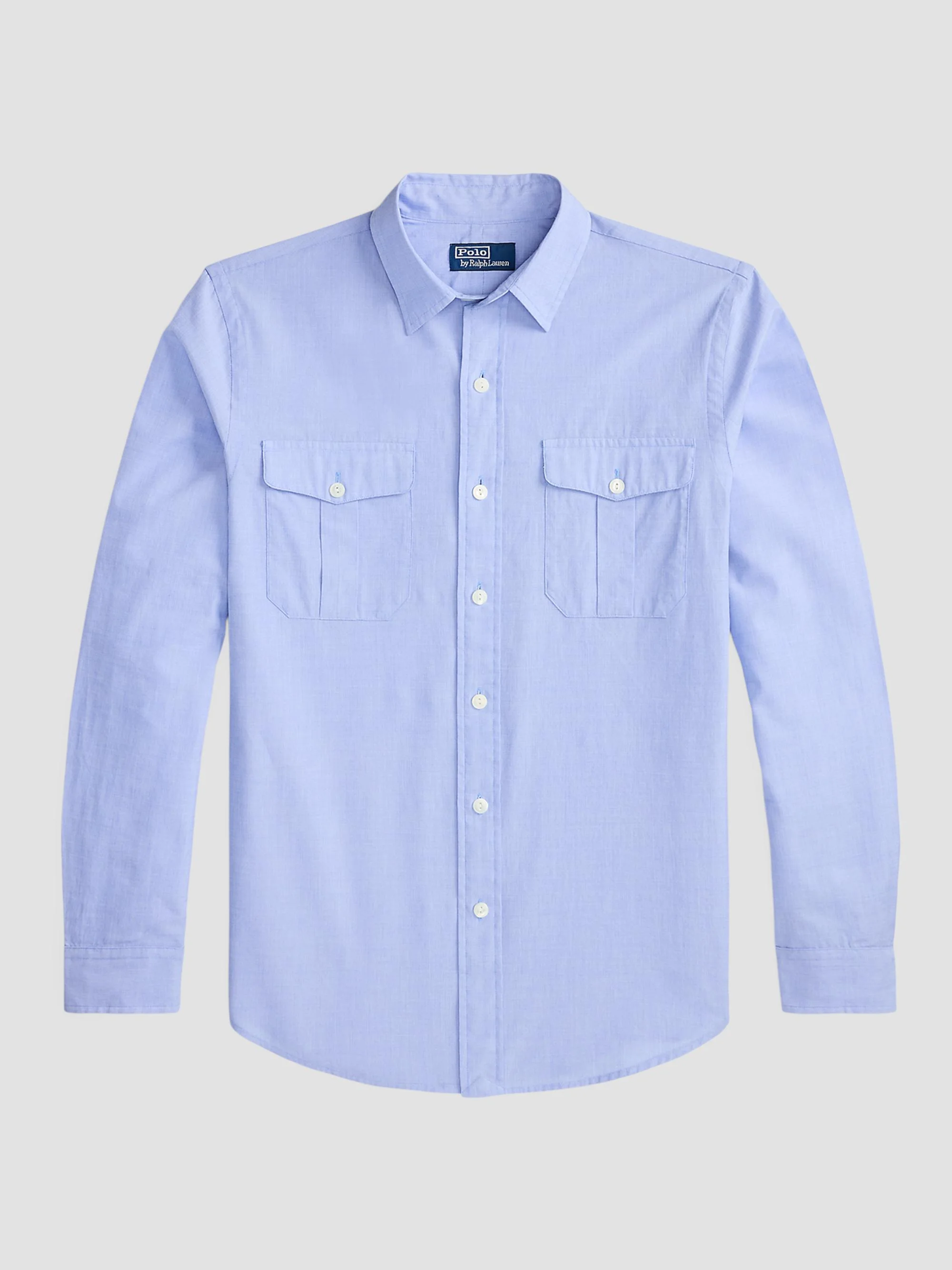Men's Classic-Fit End-on-End Workshirt - Blue White - 1