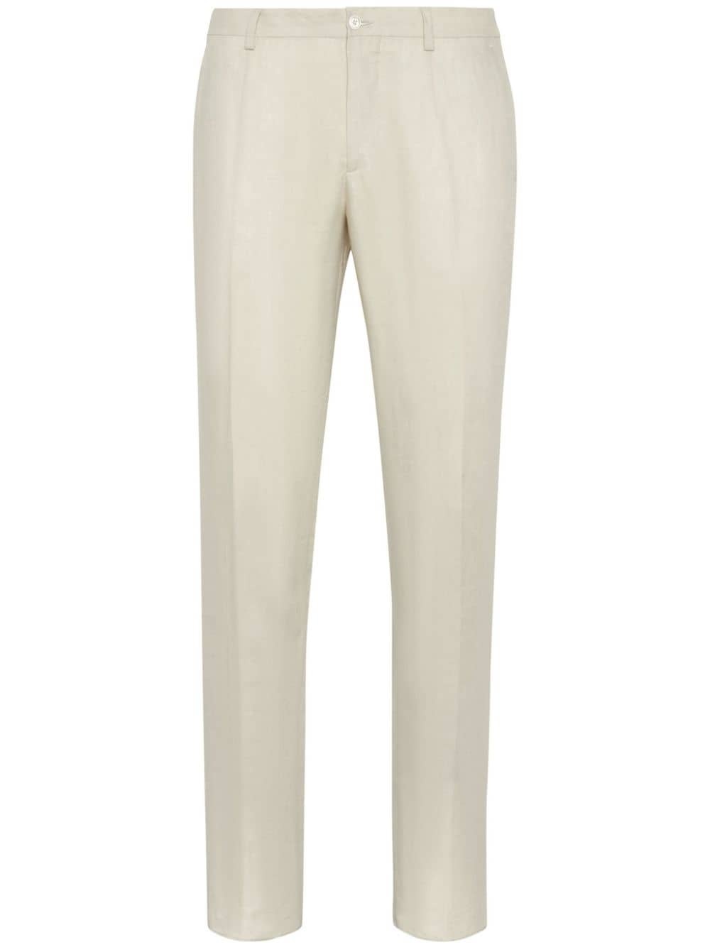 linen tailored trousers - 1