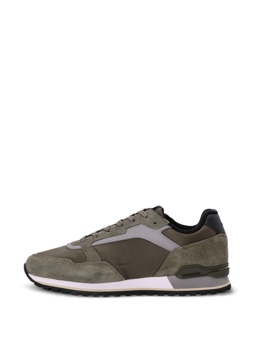 suede-trimmed mesh sneakers - 4