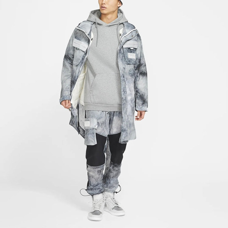Jordan Air Jordan 23 Engineered Printed Parka Jacket 'White gray' CU8624-100 outlook