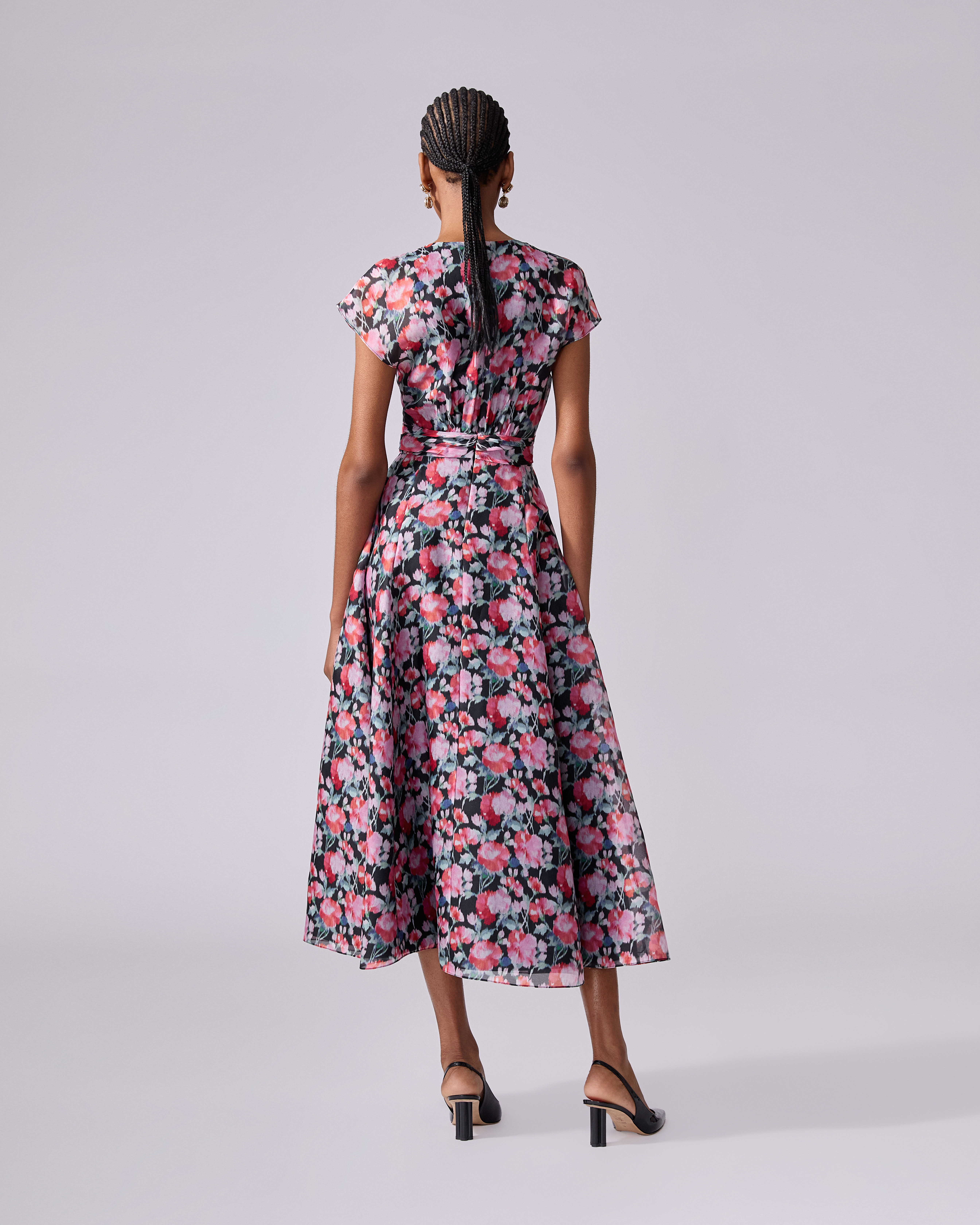 Peony-Print Midi Dress - 3