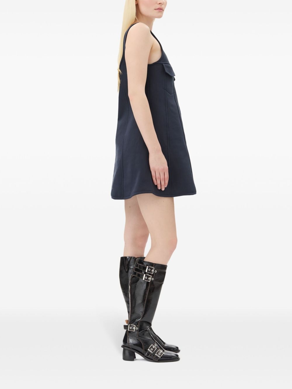 button-fastening mini dress - 3