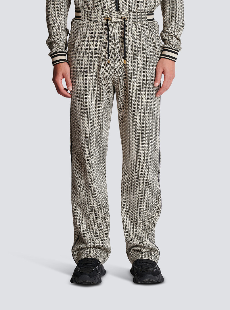 Mini monogrammed jacquard joggers 5