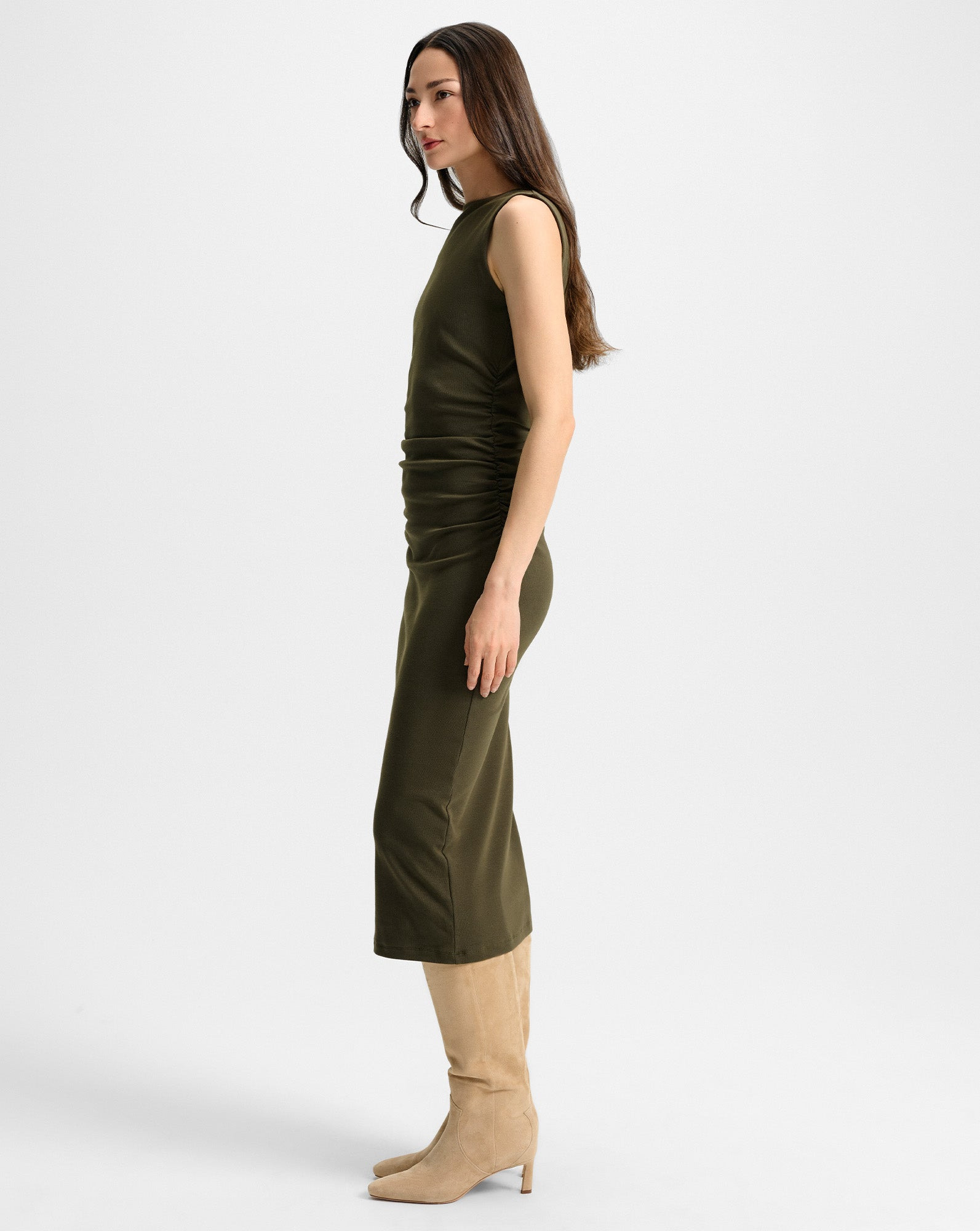 CHARISSA STRETCH-COTTON MIDI DRESS - 3