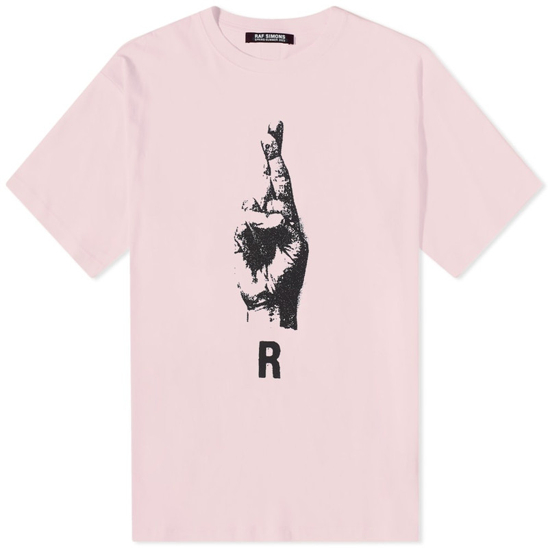 Raf Simons Oversized Hand Sign Print T-Shirt 1