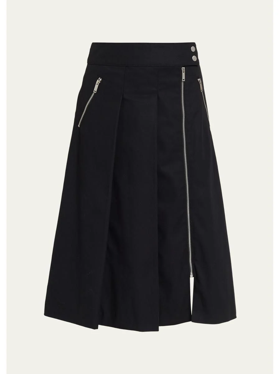 Pleated Utility Midi Skirt - 1