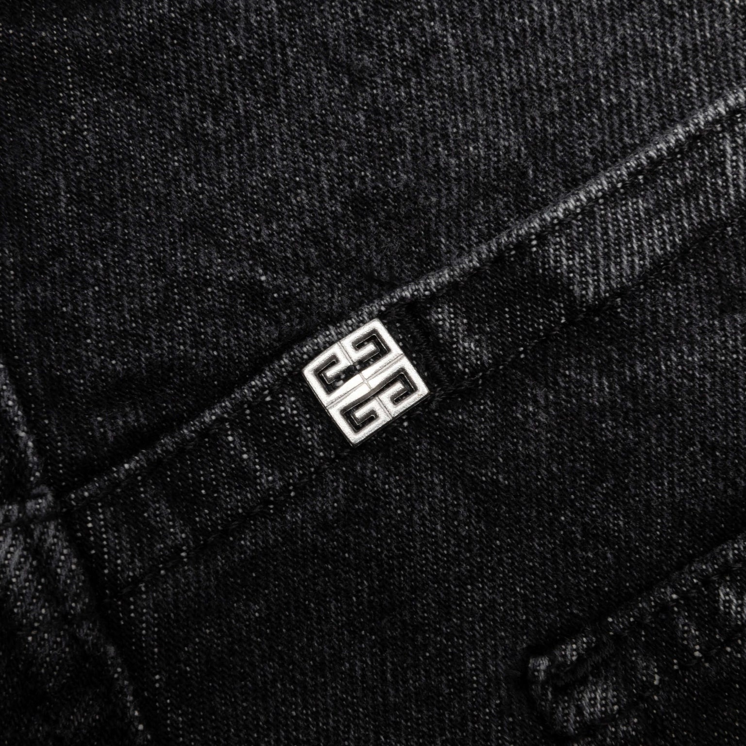 GIVENCHY SLIM FIT DENIM W/ ZIPS - BLACK/WHITE - 5