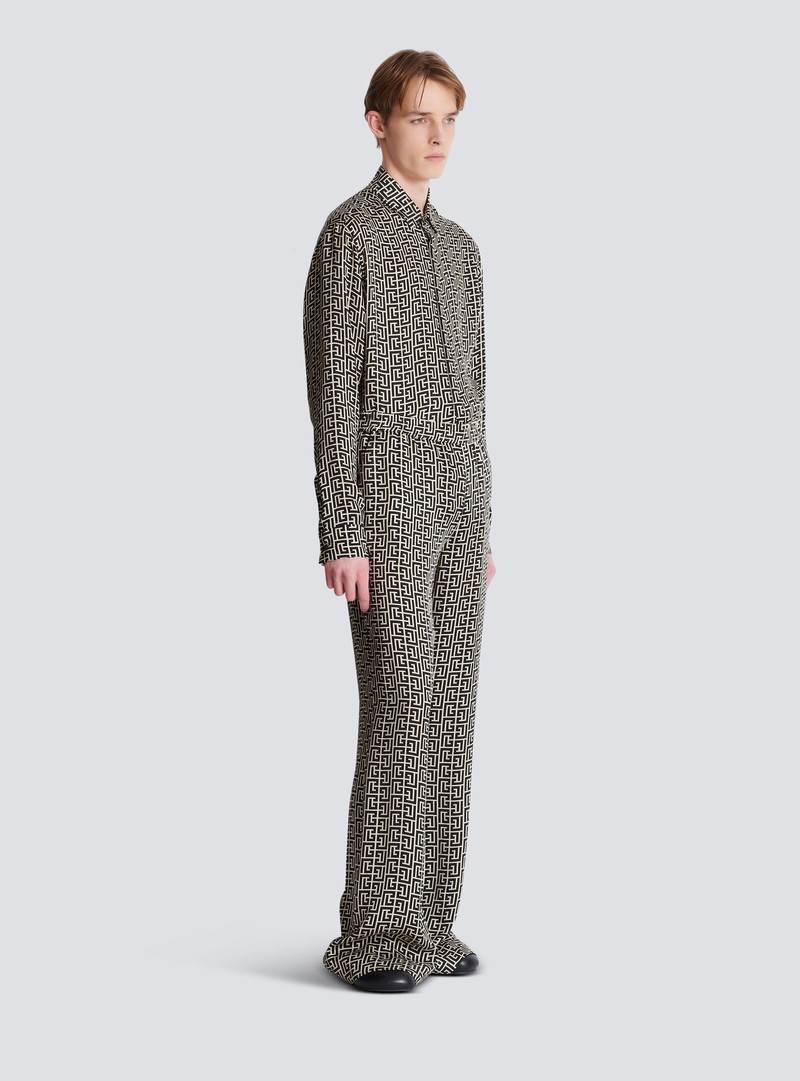 Monogrammed flowing trousers 3