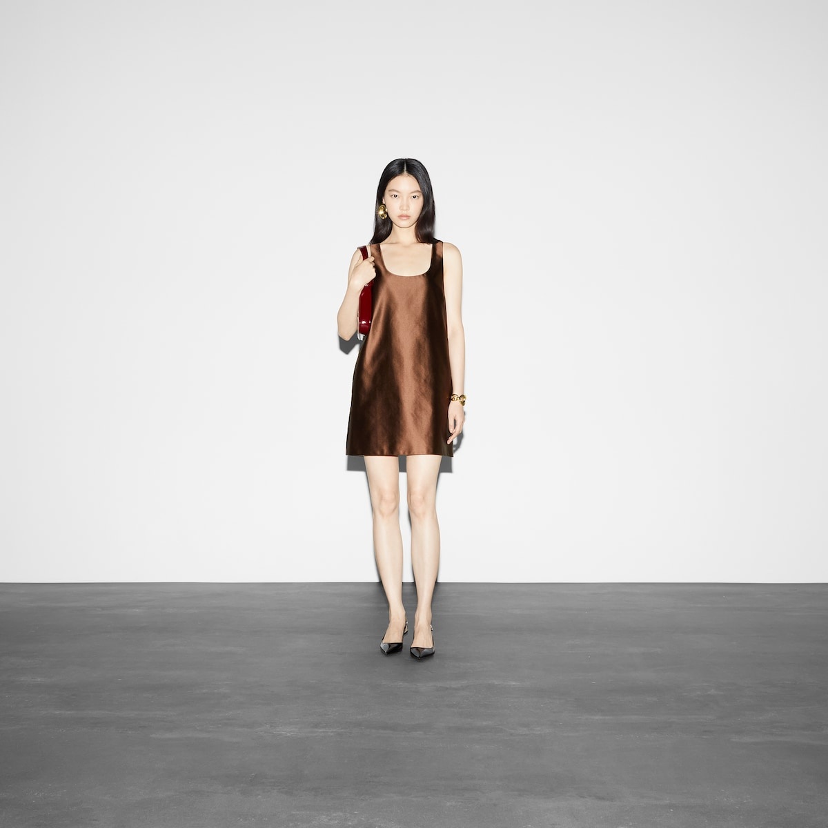 Silk duchesse mini dress - 2