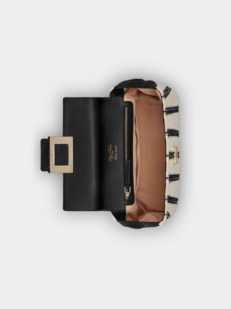 Viv' Cabas Panier Lacquered Buckle Bag in Fabric 7