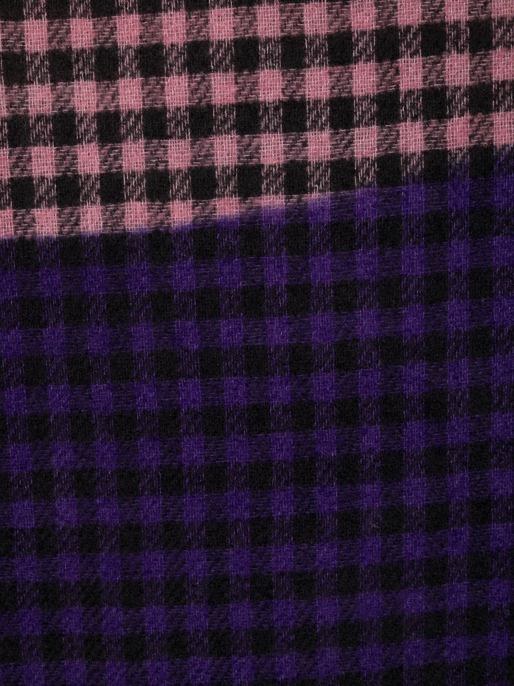 check-pattern wool-blend scarf - 2