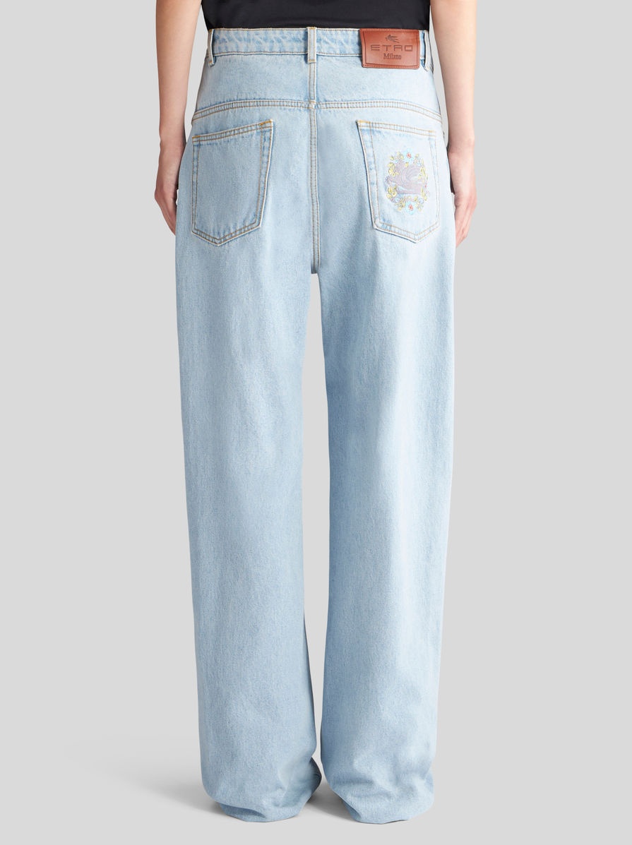 BAGGY JEANS WITH EMBROIDERY - 5