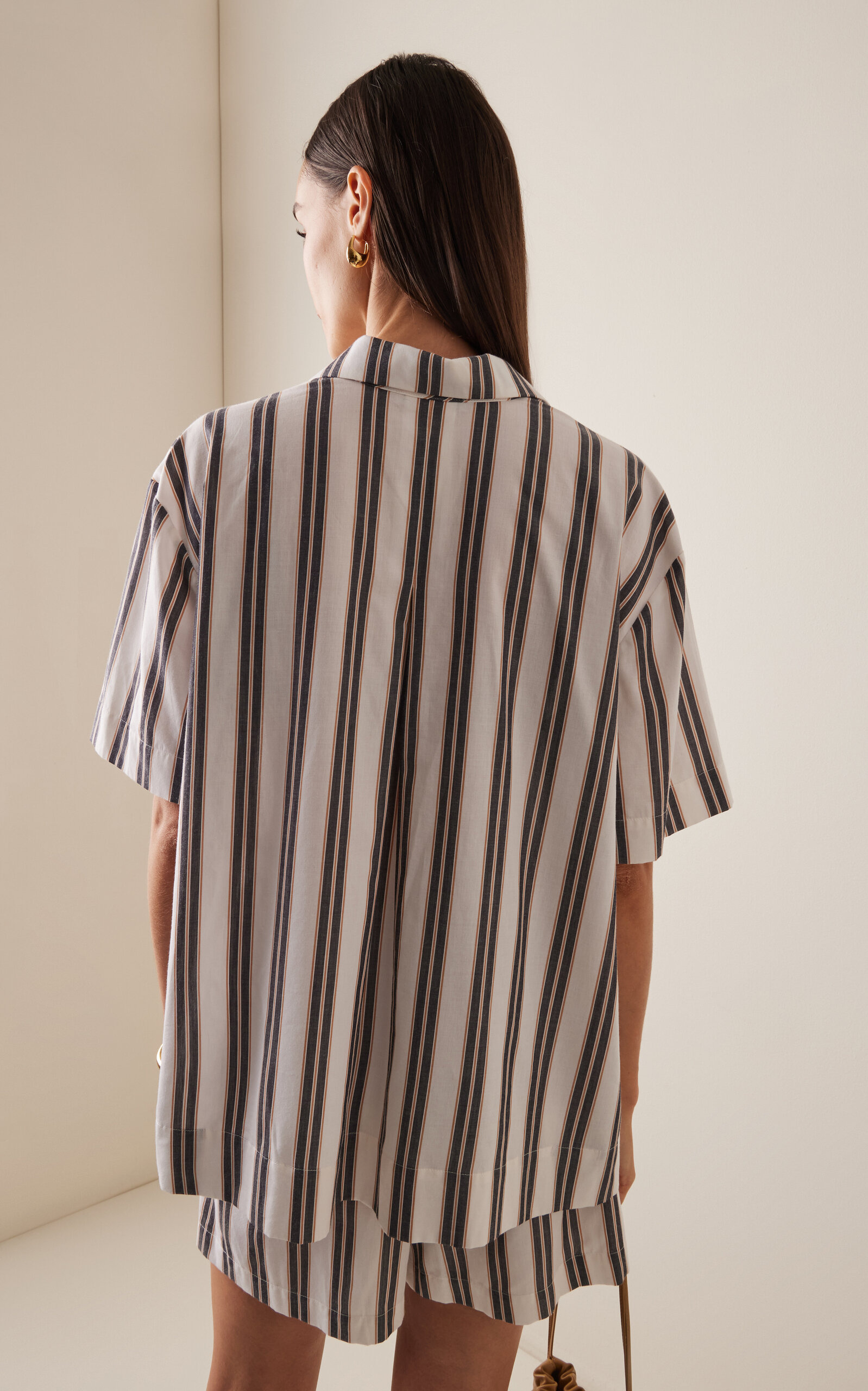 The Montauk Striped Cotton-Blend Shirt black/white - 4