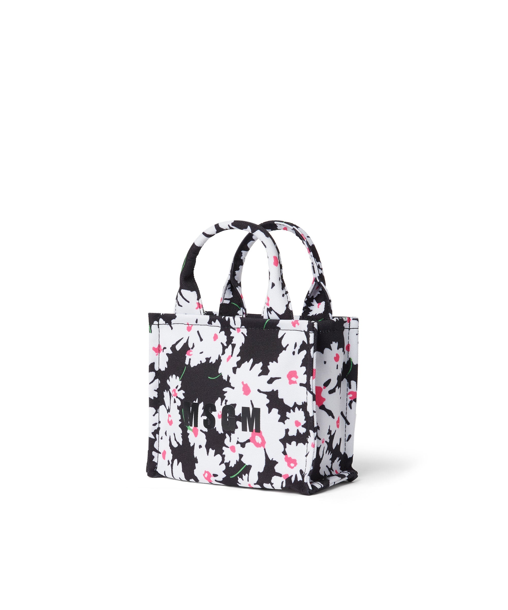 Mini canvas tote with "desert flower" print - 3