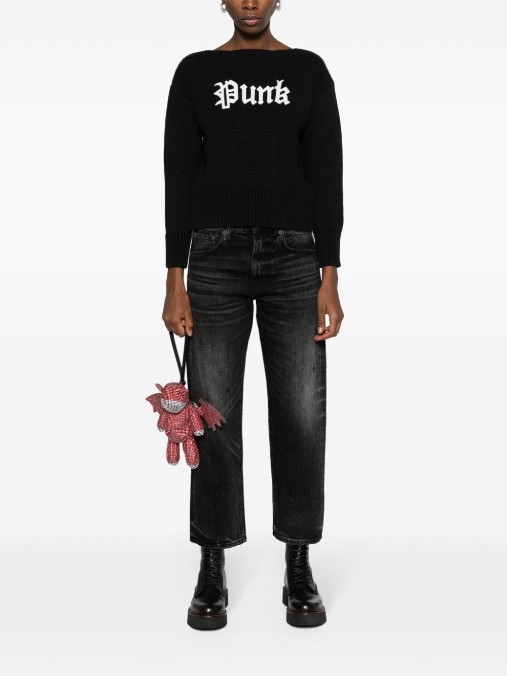 high-rise cropped jeans - 2