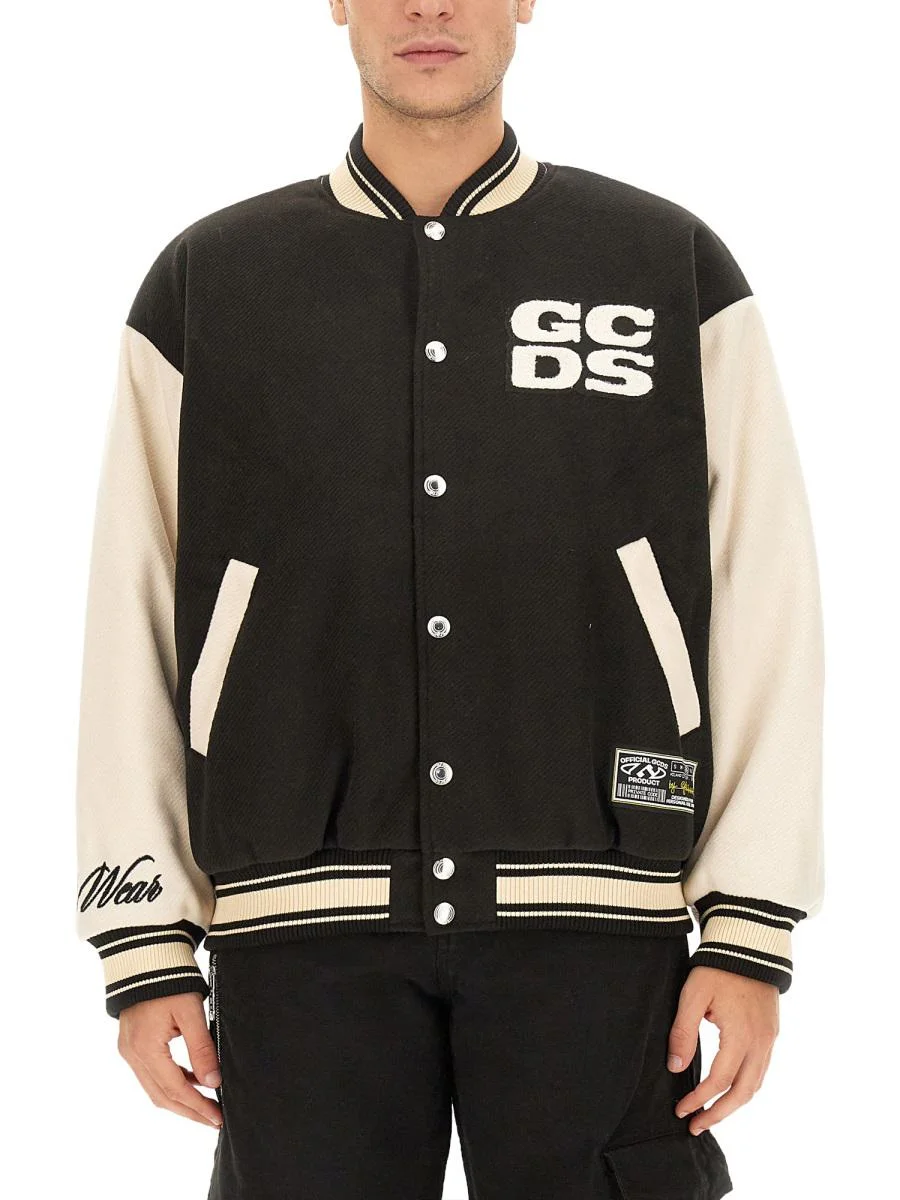 GCDS WIRDO VARSITY BOMBER JACKET - 1