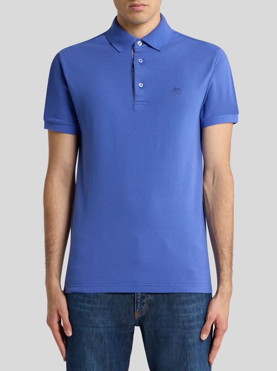 COTTON POLO SHIRT WITH PEGASO - 2
