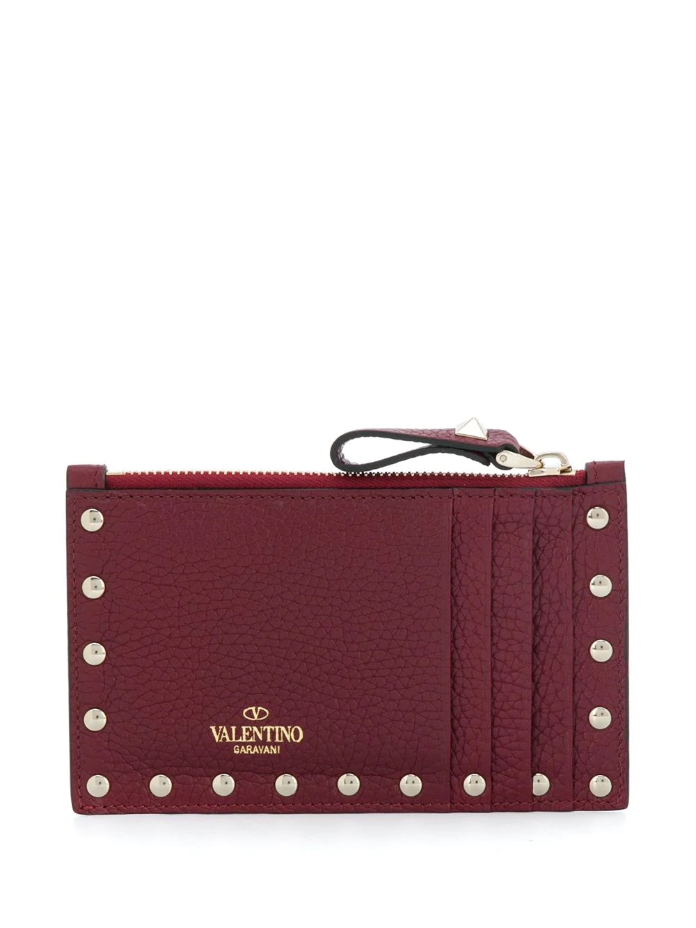 Rockstud leather cardholder - 1