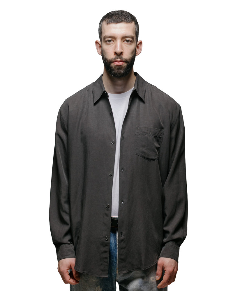 Our Legacy Initial Shirt Ash Grey Liquid Lyocell outlook