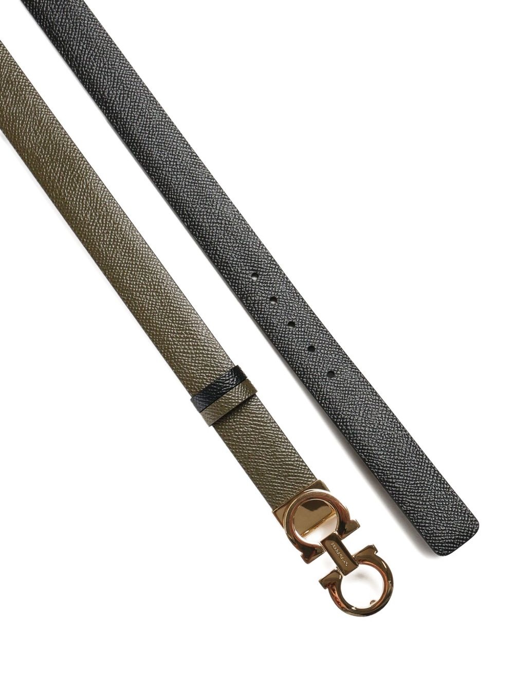 reversible Gancini-buckle belt - 2