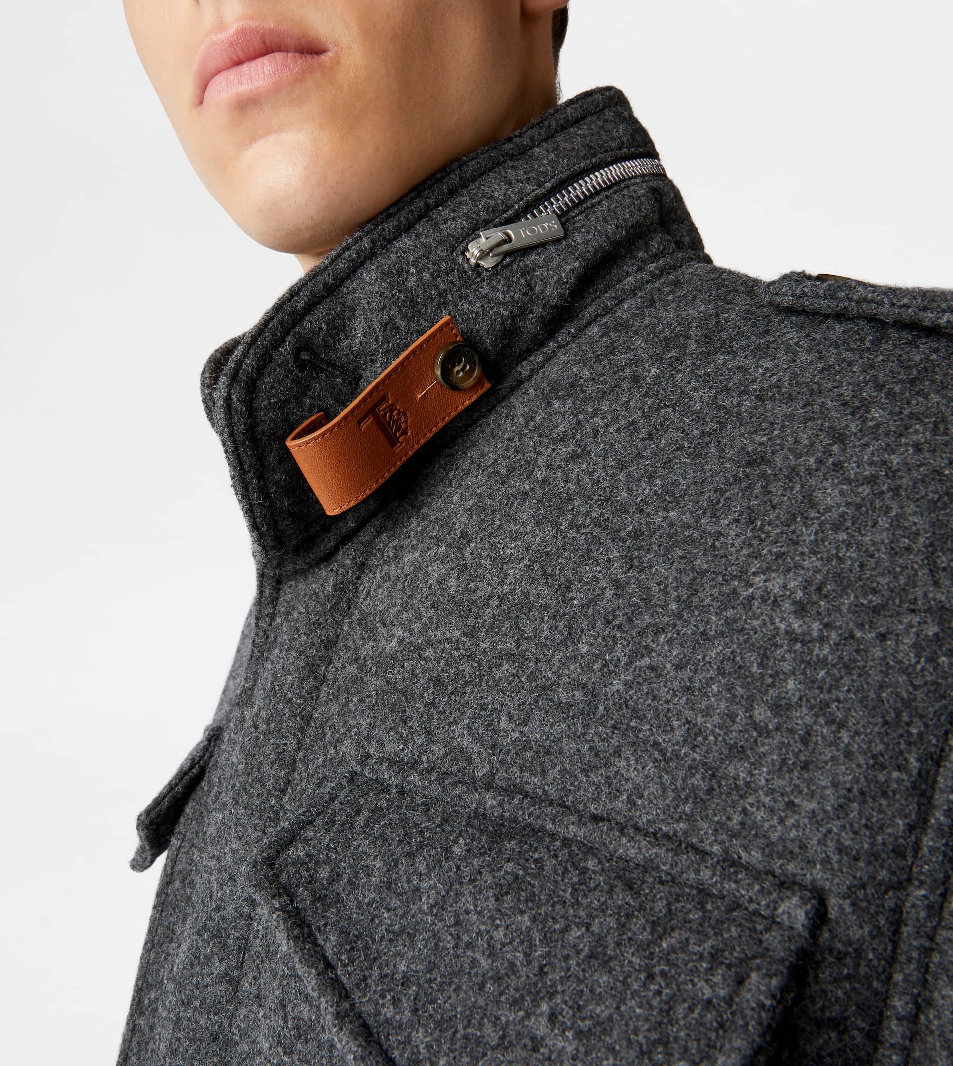 TOD'S OVER FIELD JACKET - GREY - 5