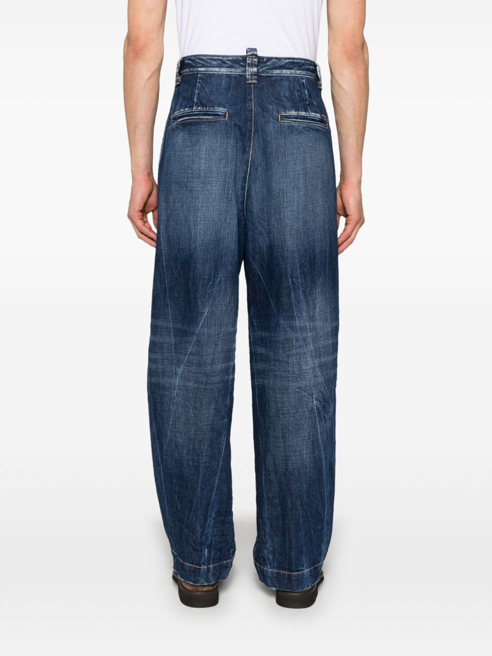 pleat-detail jeans - 4